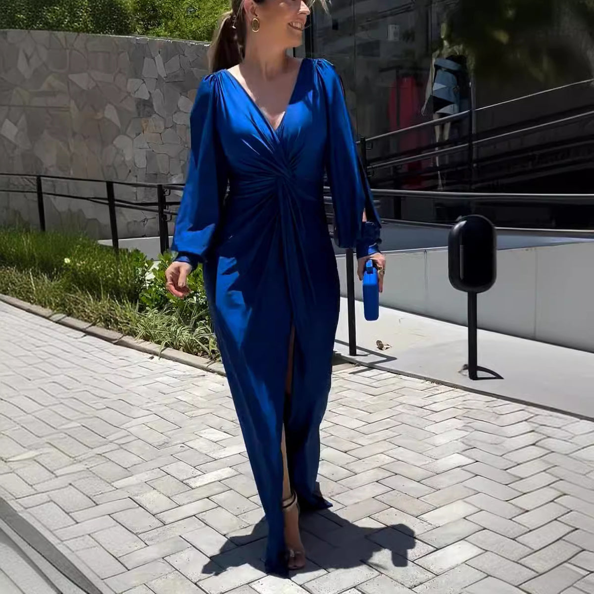 Women's Solid Color Slim Temperament Dress