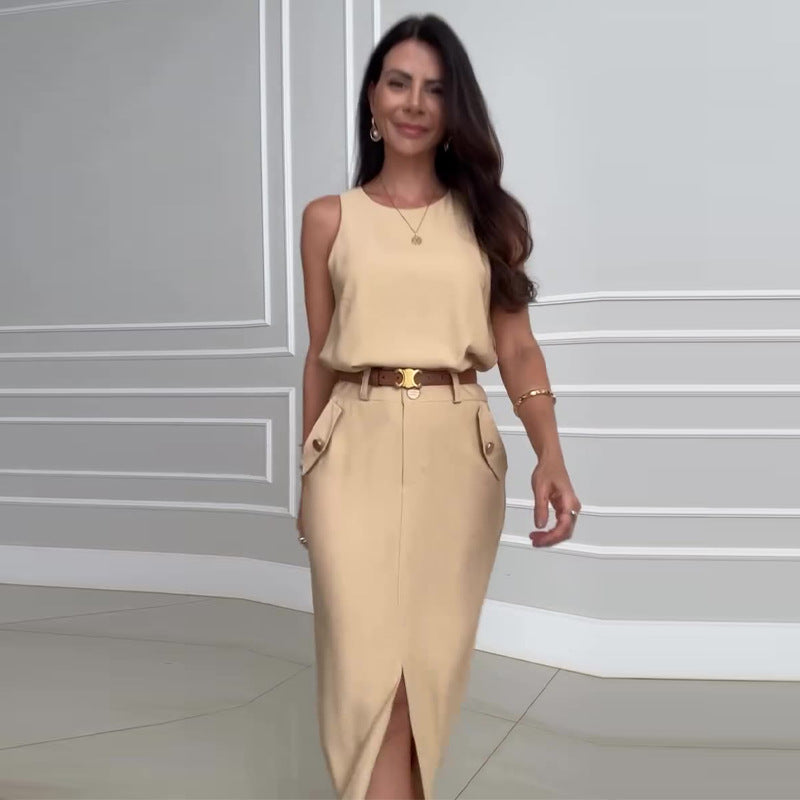 Sienna Sleeveless Top and Maxi Skirt Set