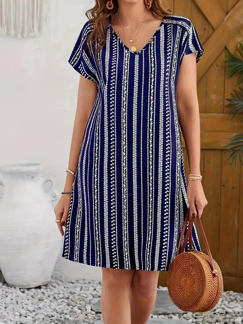 Sophia Boho Stripe Dress
