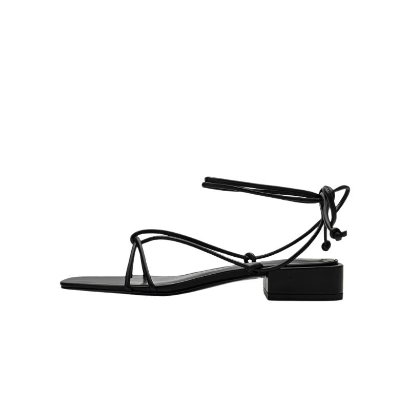 Ava Strappy Tie-Up Sandals