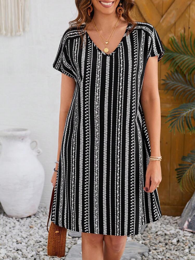 Sophia Boho Stripe Dress