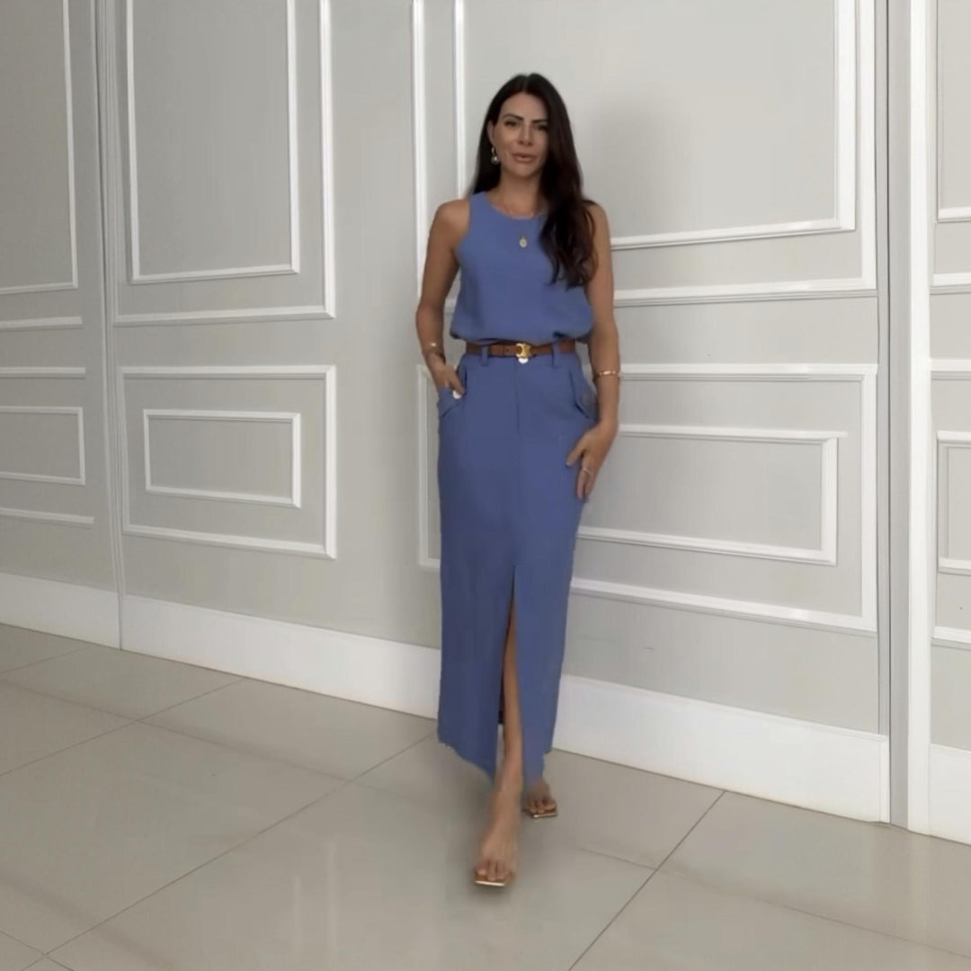 Sienna Sleeveless Top and Maxi Skirt Set