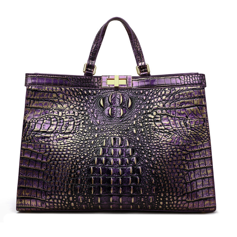 Clara Croc Embossed Tote Bag