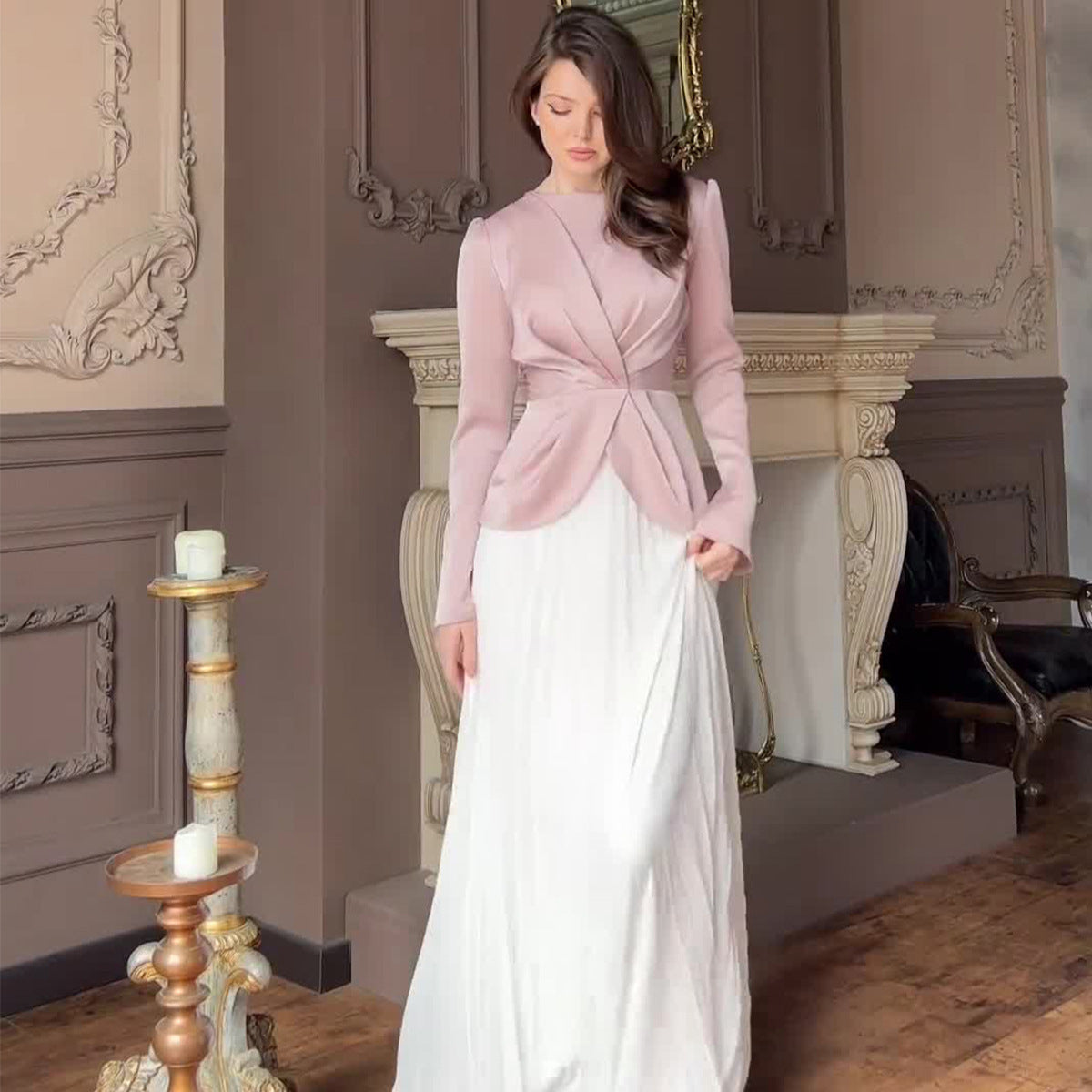 Isabella Pleated Gown